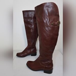Matisse Women's Leather Knee Tall Riding Boots Cognac/Brown Size 7.5